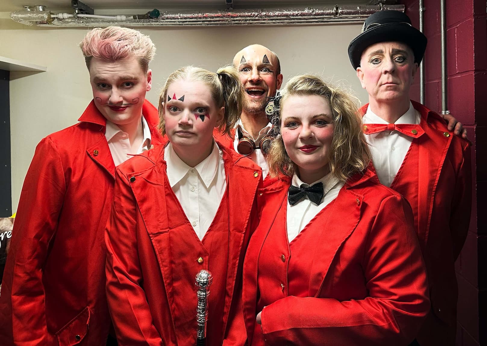 The cast just before our performance at Maidenhead.