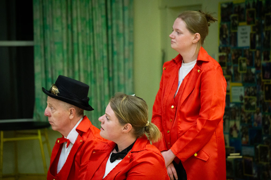 The ringmasters watching the action during our dress rehearsal.