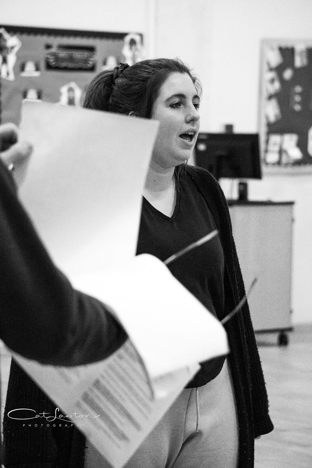 Our award-winning director, Judy, gives notes to the cast.