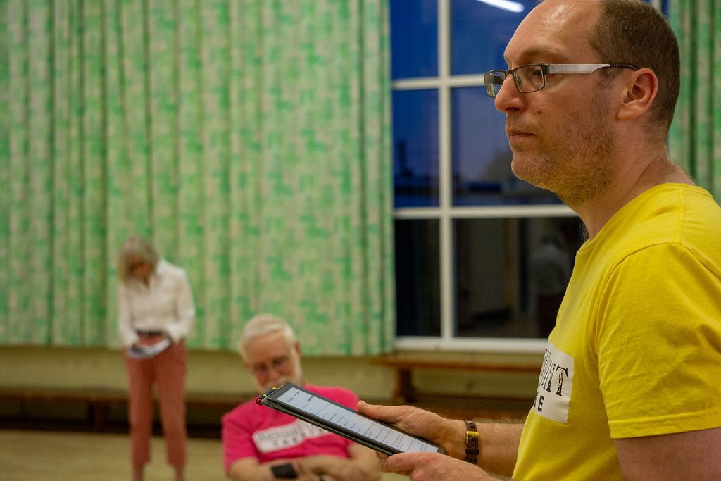 Our Artistic Director, Jamie, watching over rehearsals.